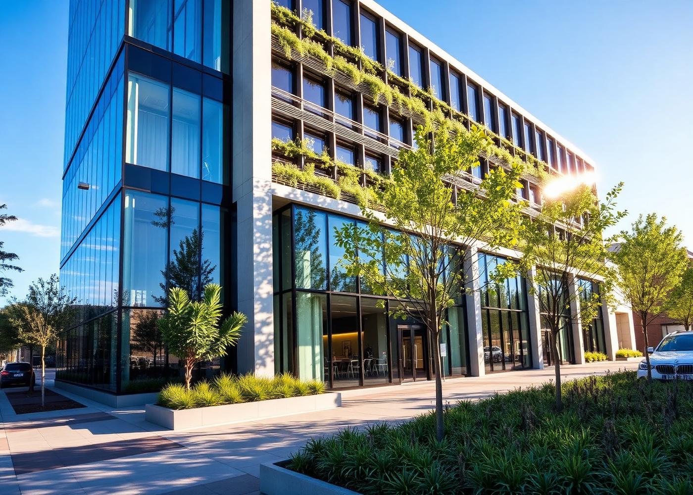 Modern sustainable commercial building